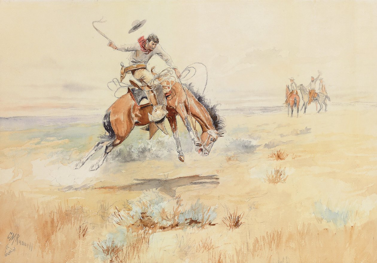 A Bronco Buster, 1894 alkotó: Charles Marion Russell