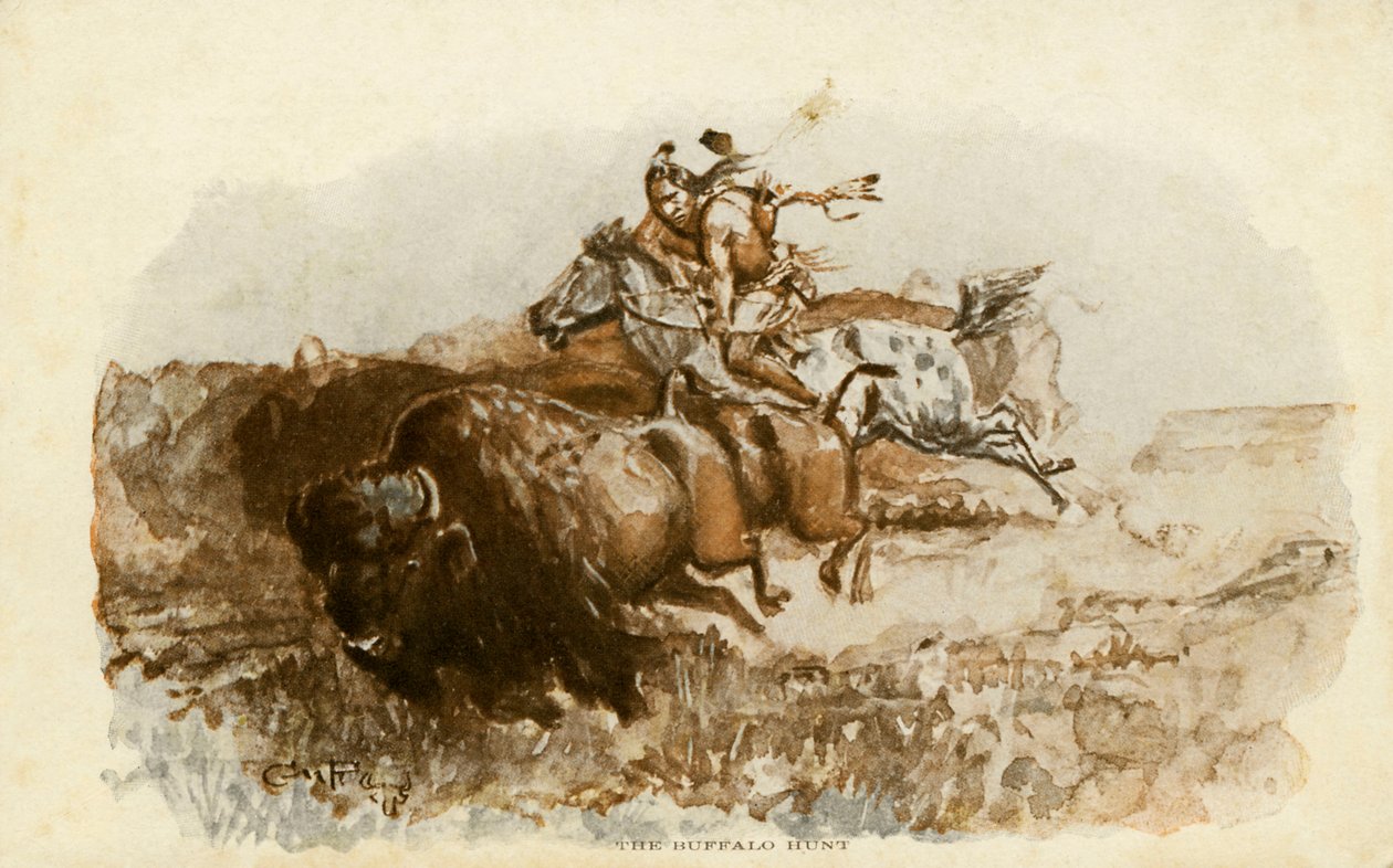 C. M. Russell: A bivalyvadászat alkotó: Charles Marion Russell