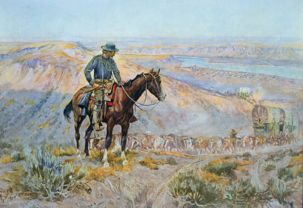 A szekérfőnök (olaj, vászon) alkotó: Charles Marion Russell