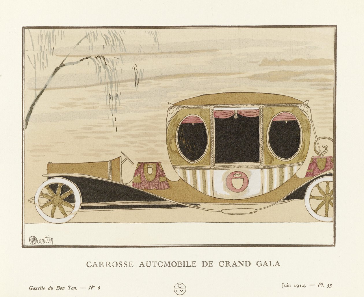 Grand Gala Motorkocsi, kocsma. 1914 (sablonnyomat) alkotó: Charles Martin