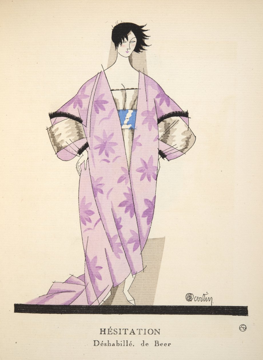 Hesitation from Gazette de Bon Ton, pub. 1920 (sablonnyomat) alkotó: Charles Martin