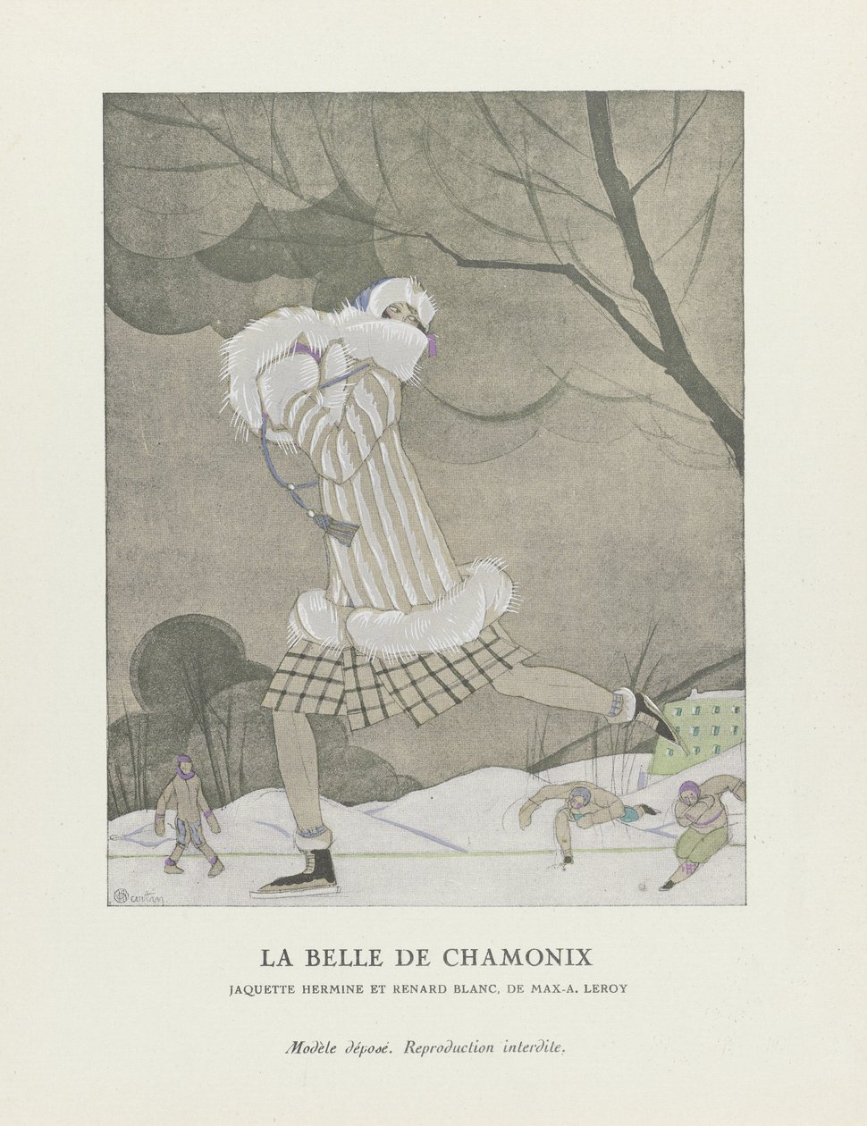 The Beauty of Chamonix, pub. 1924 (sablonnyomat) alkotó: Charles Martin