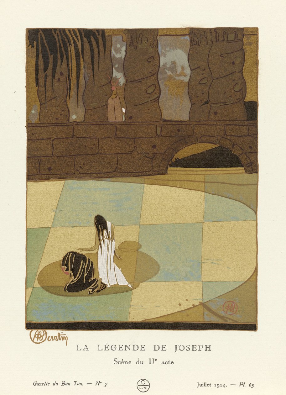 József legendája. Jelenet a második felvonásból a La Gazette du Bon Ton kocsmából. 1914 alkotó: Charles Martin