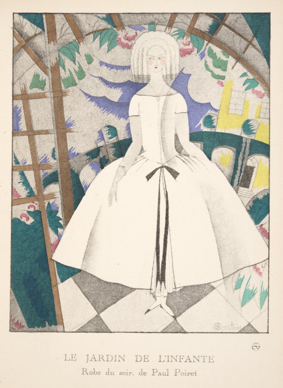 A csecsemők kertje, divattányérok gyűjteményéből, 1920 (stencilnyomat) alkotó: Charles Martin