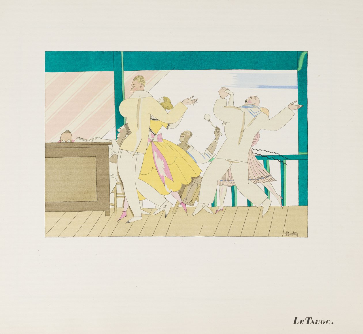 A tangó, innen: Sport és szórakozás, Erik Satie, Sport és időtöltés, 1914. alkotó: Charles Martin
