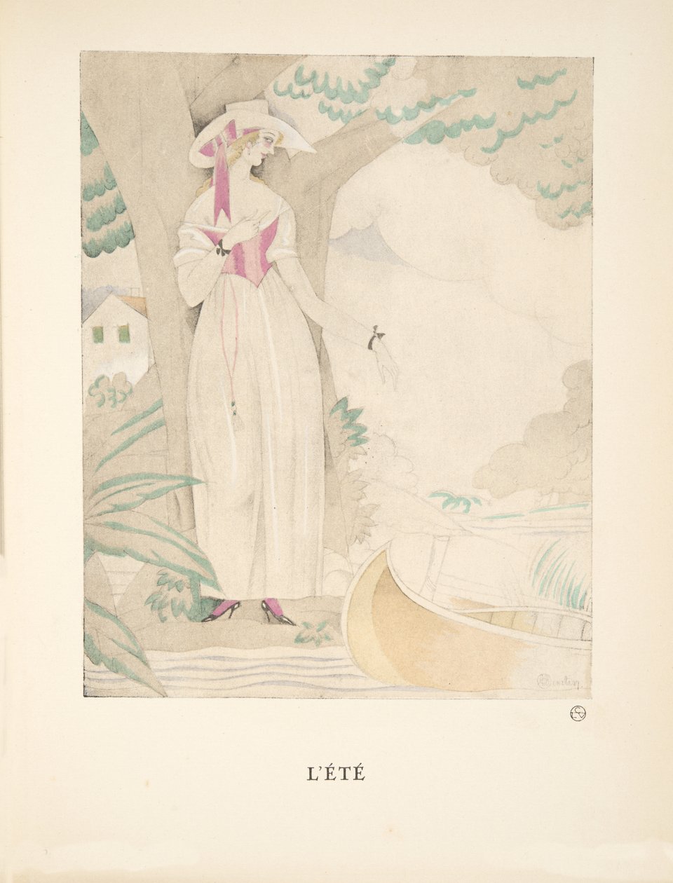 Lété, a divattányérok gyűjteményéből, 1922 (pochoir print) alkotó: Charles Martin
