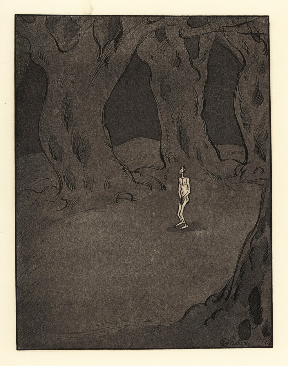 Renaud ruháit, pénzét és lovát rabolták el tolvajok. alkotó: Charles Martin