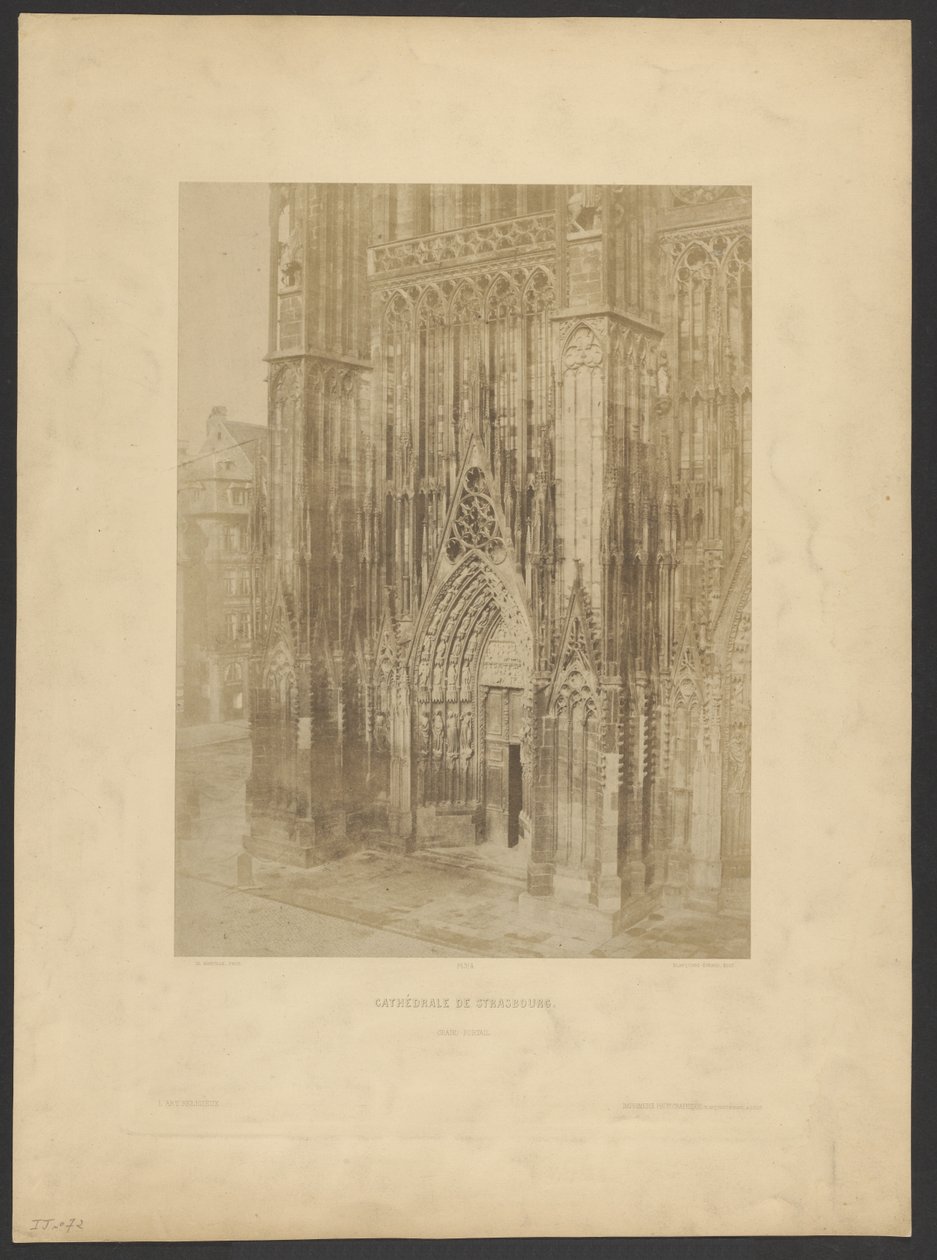A strasbourgi katedrális. Nagy portál. alkotó: Charles Marville