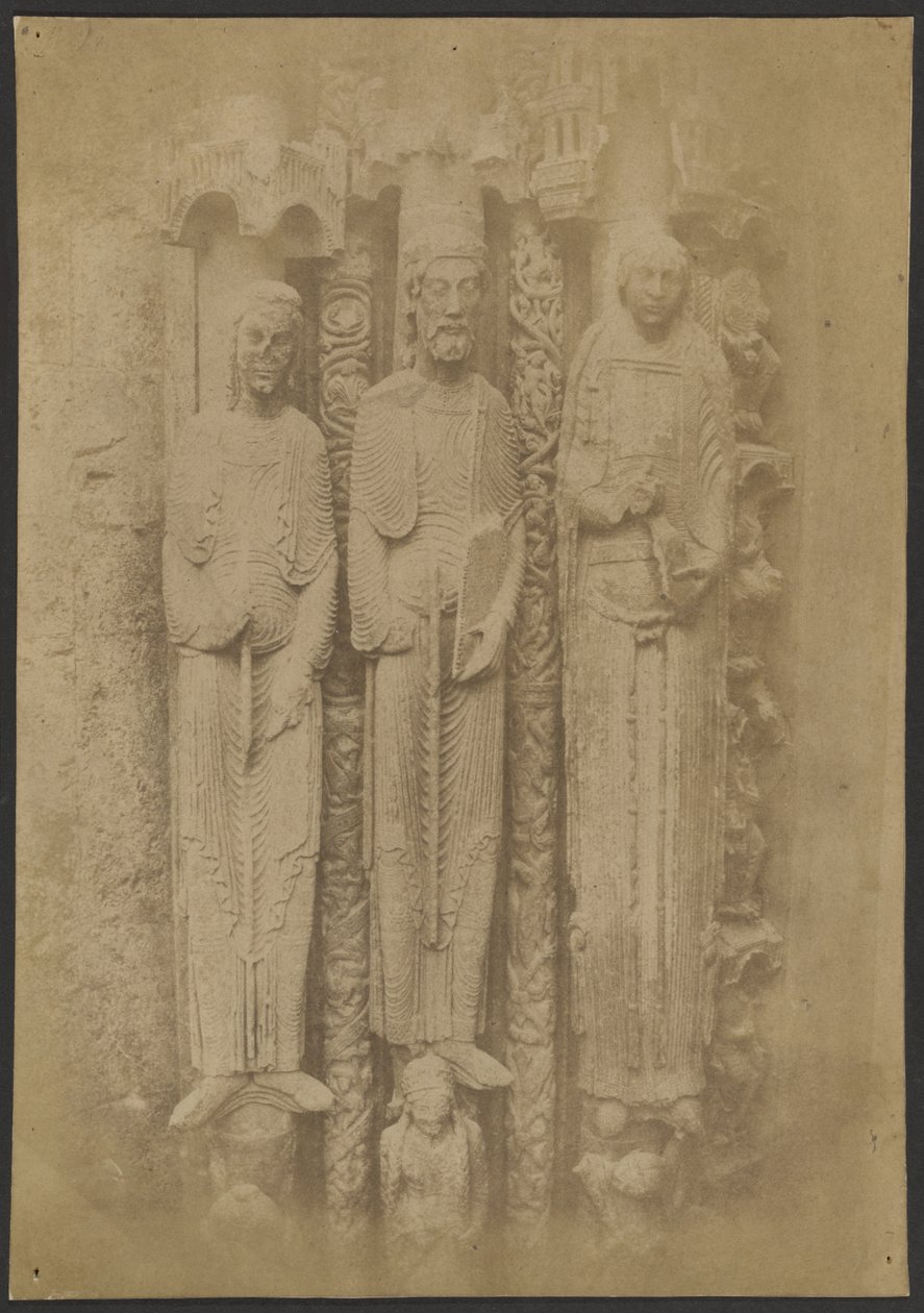 [Chartres-i katedrális: A királyi tornác nagy alakjai] alkotó: Charles Marville