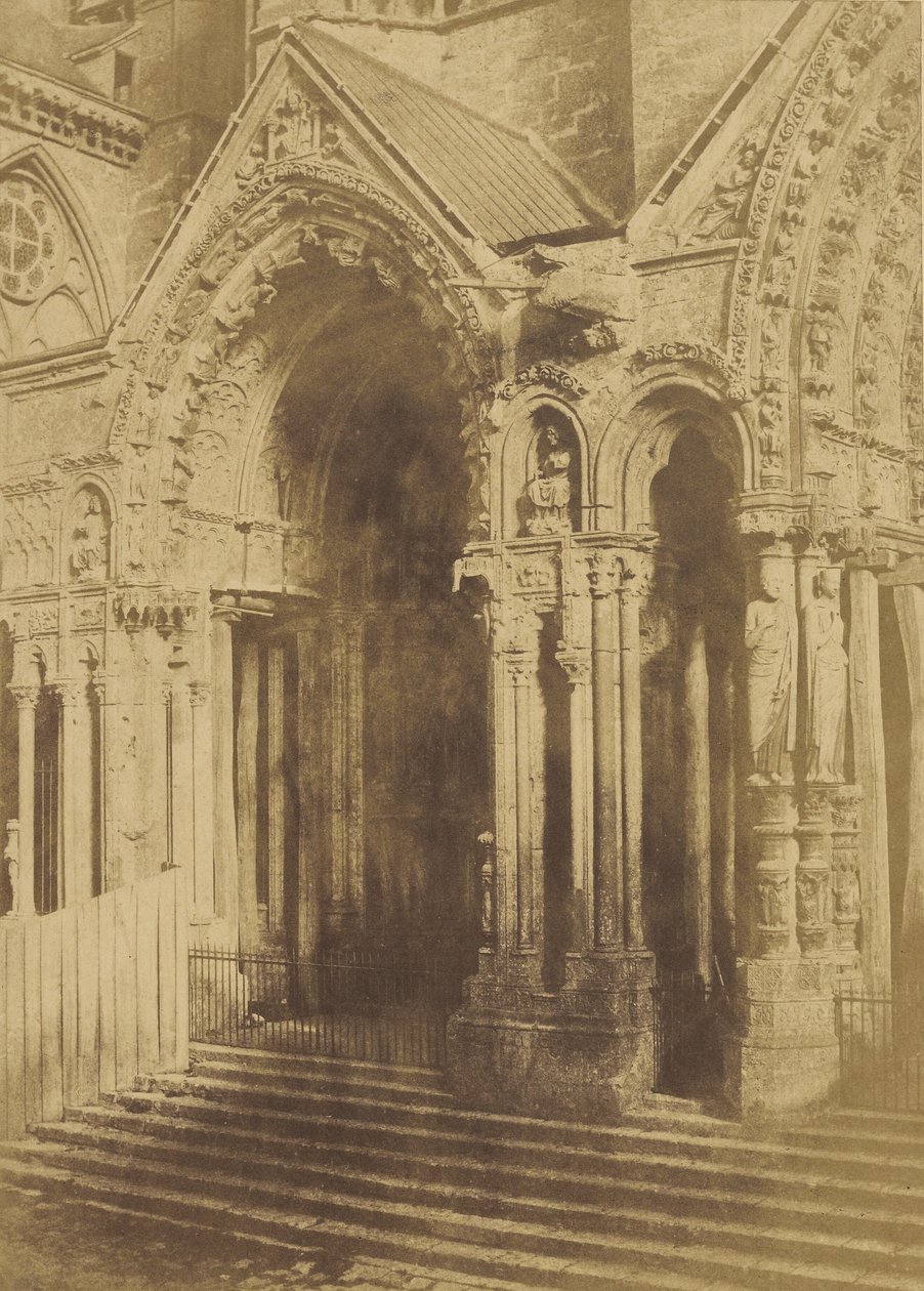 Chartres-i katedrális. Septentrional portál. alkotó: Charles Marville