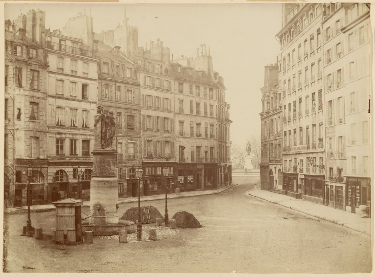 A Place Dauphine régi szökőkútja alkotó: Charles Marville