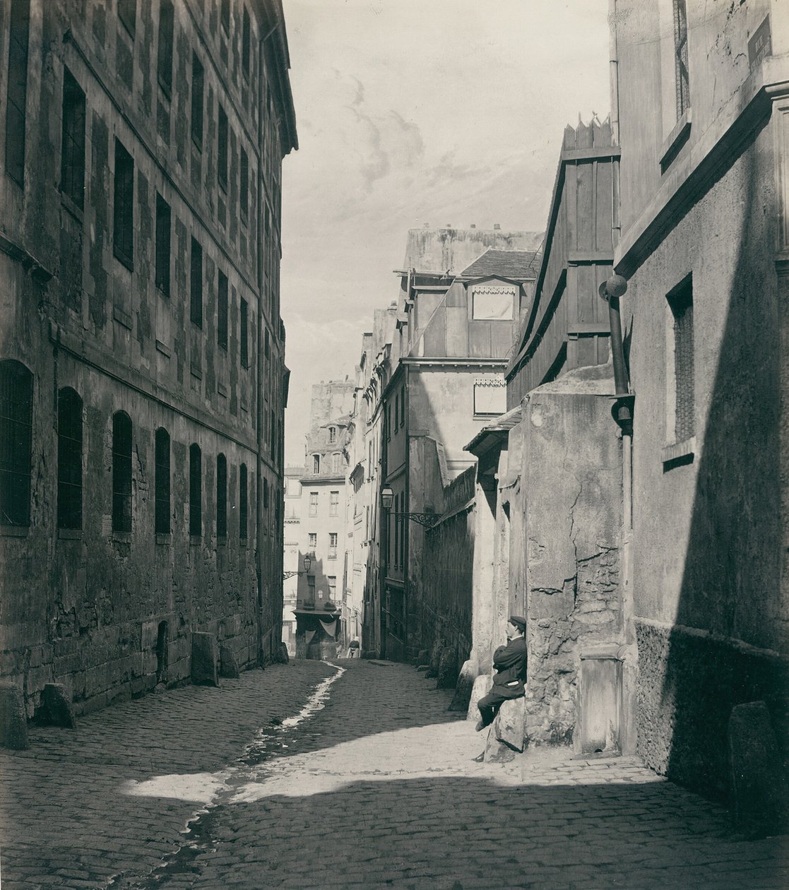 Rue Chartière zsákutca Chartière, a rue de Reims, 186569. alkotó: Charles Marville