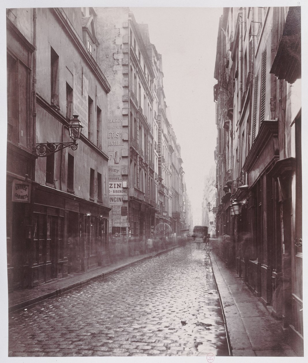 Rue de Gravilliers, a rue du Temple-ről, Párizs, 1858-78 alkotó: Charles Marville