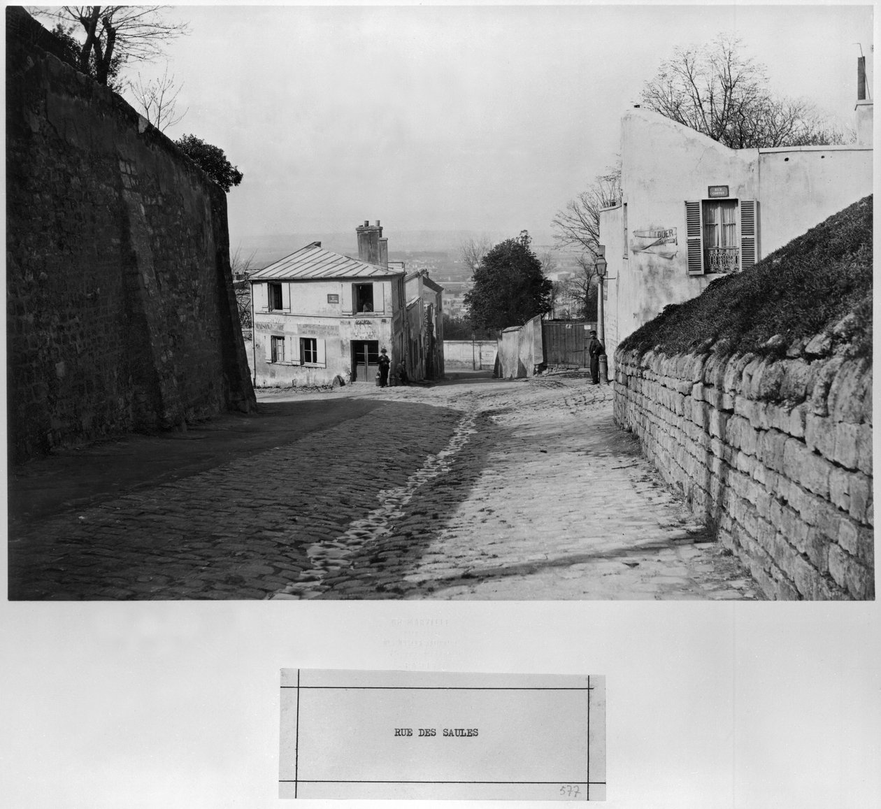 Rue des Saules, Párizs, 1858-78 alkotó: Charles Marville