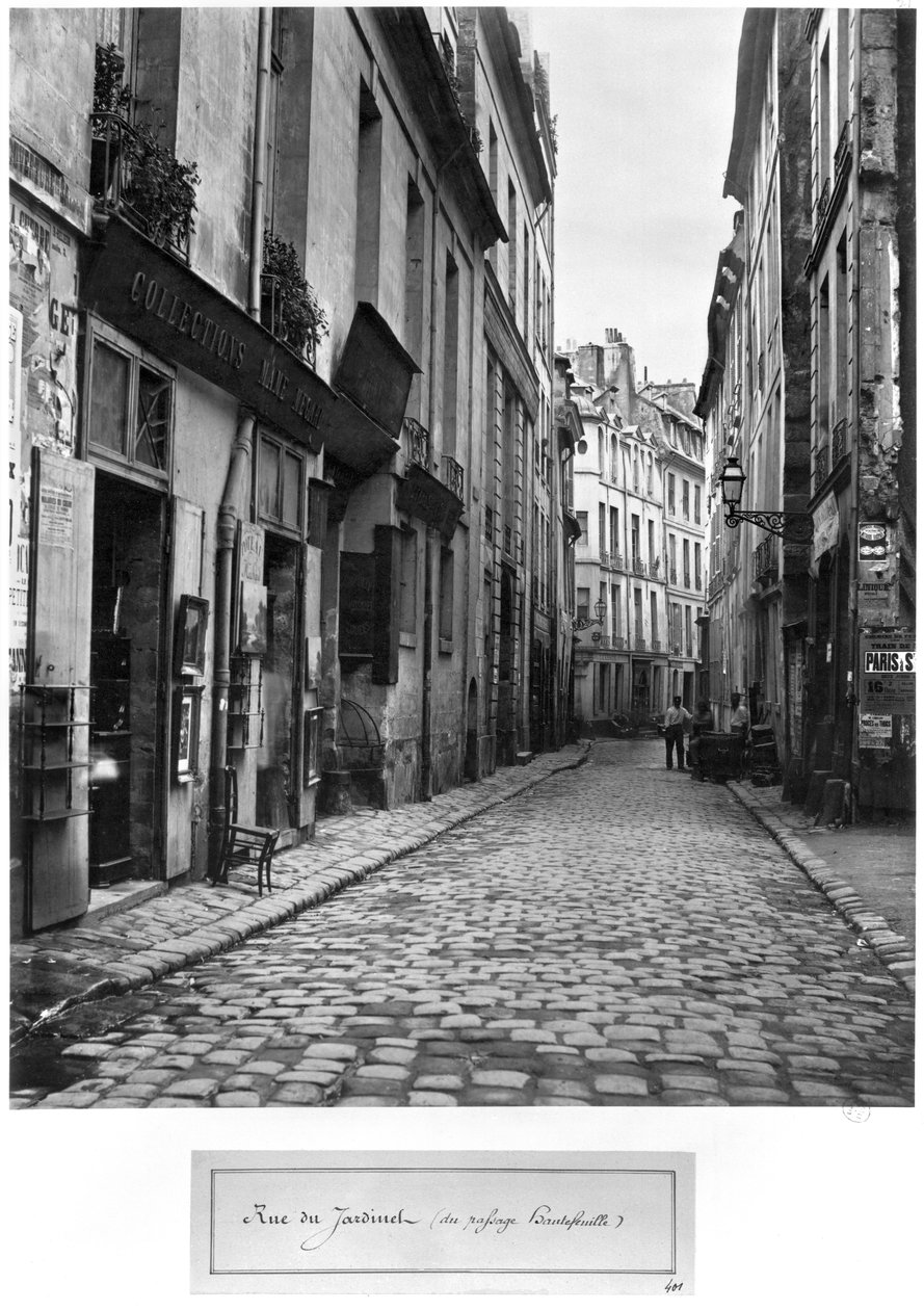 Rue du Jardinet, a párizsi Hautefeuille átjáróból, 1858-78 alkotó: Charles Marville