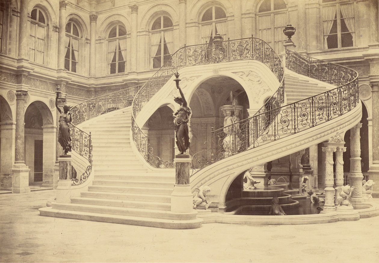 [Lépcsőház, a Hôtel de Ville belseje] alkotó: Charles Marville