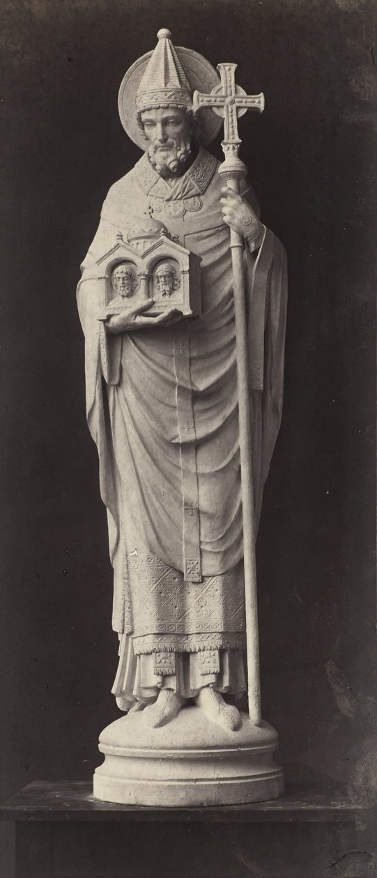 Szobor a Louvre-ból (albumen ezüst nyomat) alkotó: Charles Marville