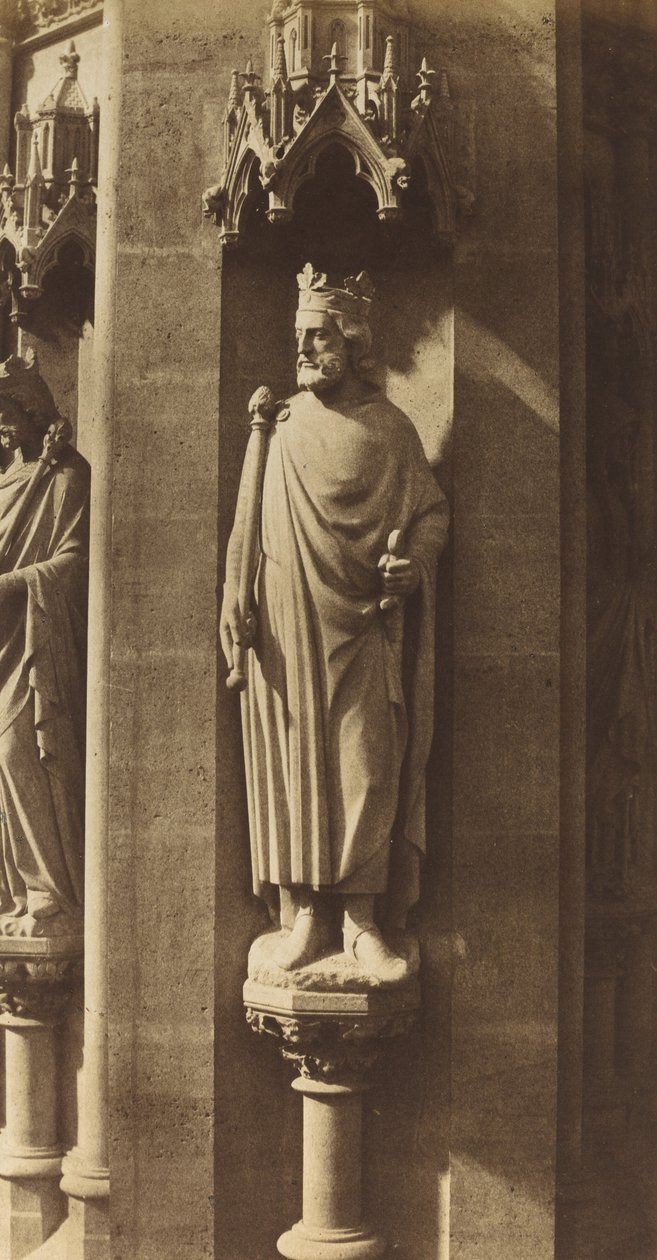 Clovis-szobor, Sainte-Clotilde-templom, Párizs, 1856. alkotó: Charles Marville