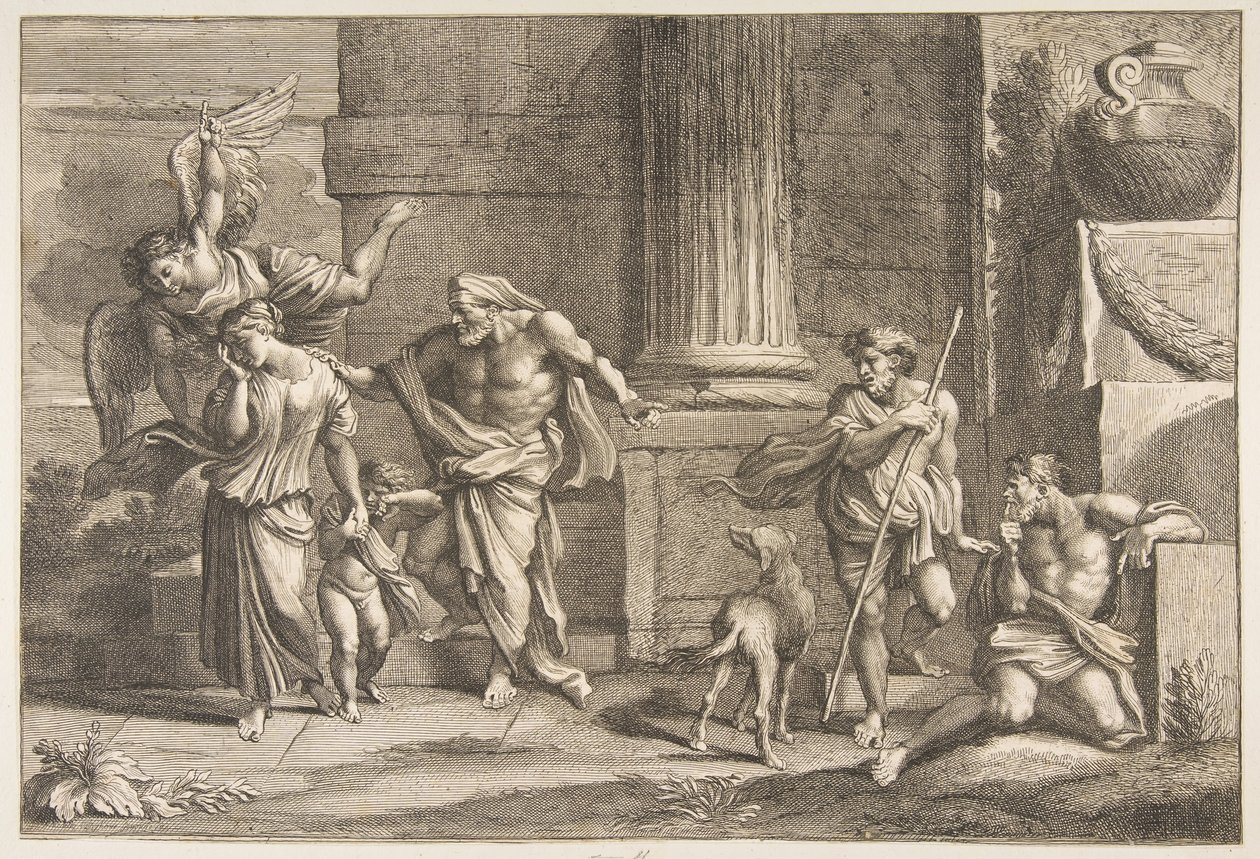 Hágár kiűzése, 1646-70. alkotó: Charles Masse