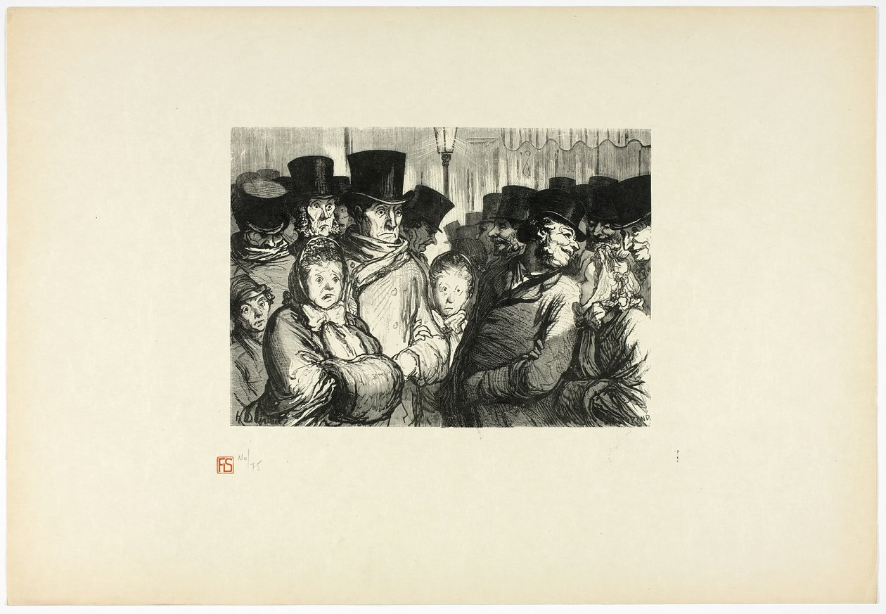 Boulevard du Temple éjfélkor, a Tirage Unique de Trente-Six Bois-tól alkotó: Charles Maurand