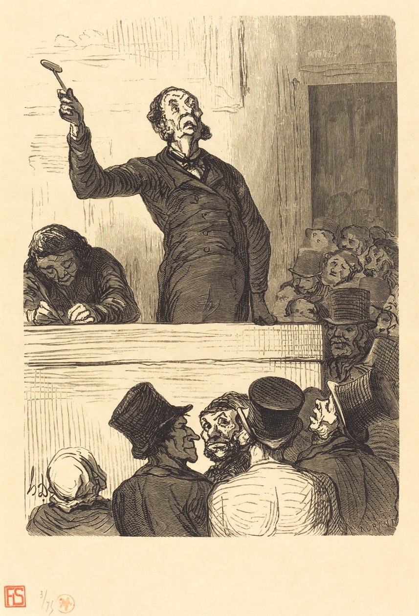 Az Aukciós Ház: az Árverező alkotó: Charles Maurand after Honoré Daumier