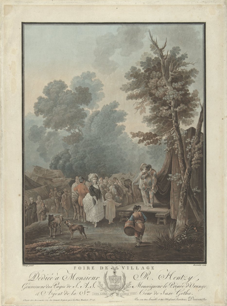 Falusi fesztivál Foire de Village (cím a tárgyon) Négy műfaji előadás (sorozat címe) alkotó: Charles Melchior Descourtis