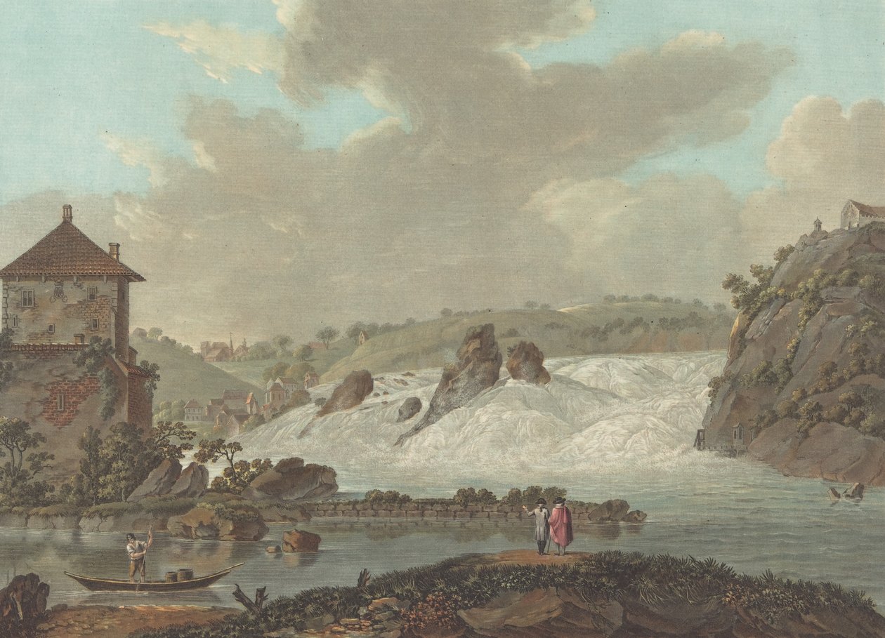 Schaffhausen vízesése, c. 1784 alkotó: Charles Melchior Descourtis