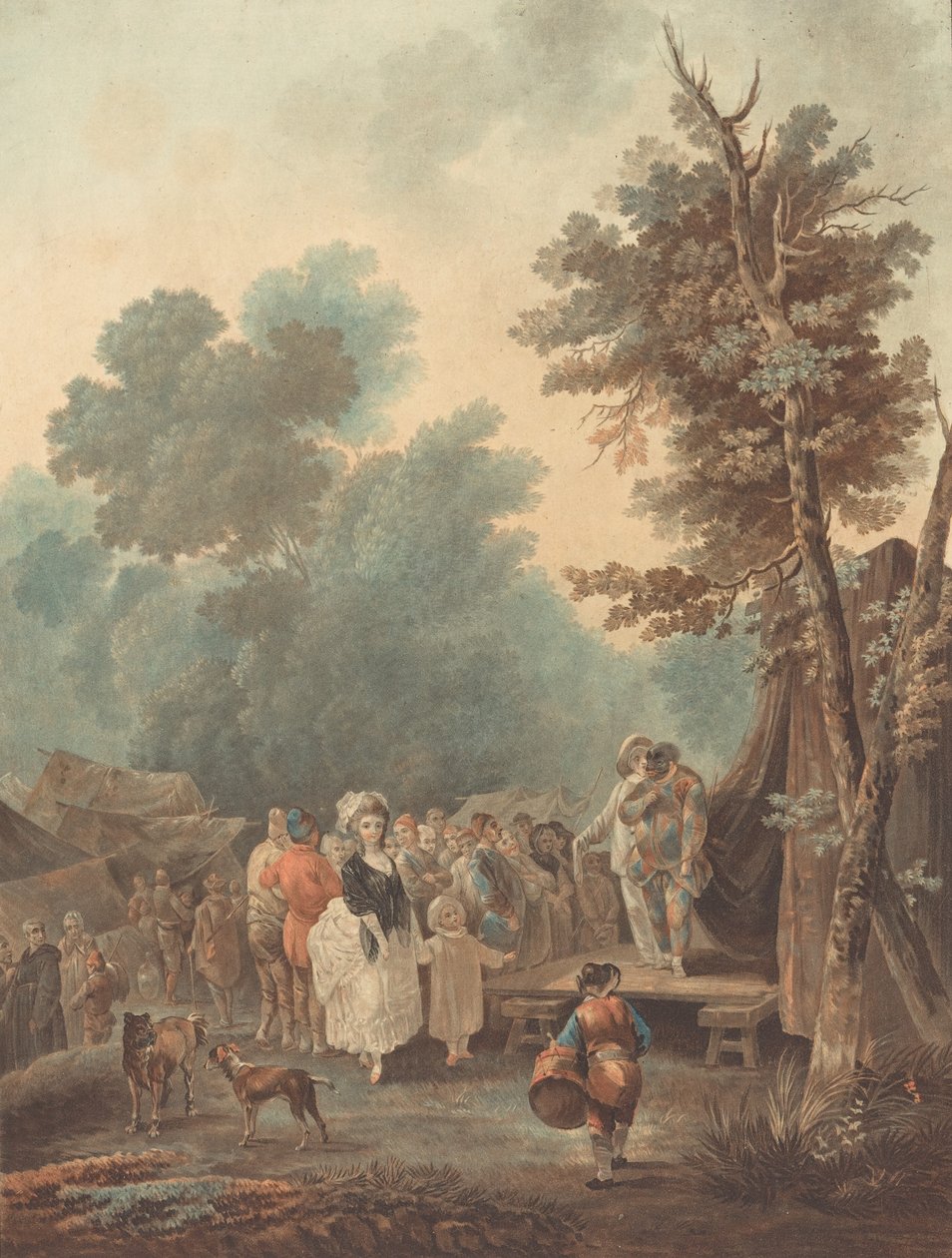 Falusi vásár, 1788. alkotó: Charles Melchior Descourtis