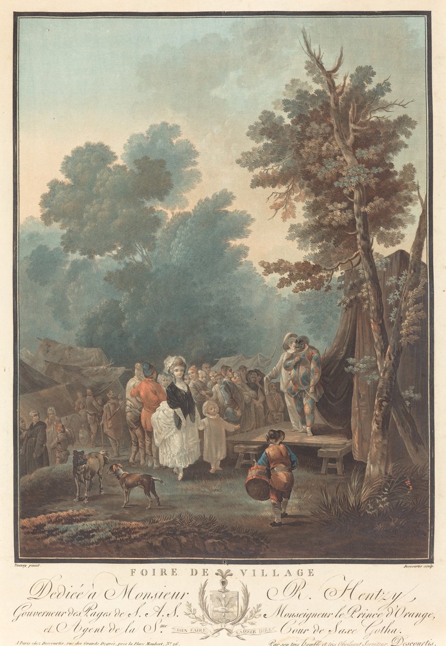 Falusi vásár, 1788. alkotó: Charles Melchior Descourtis