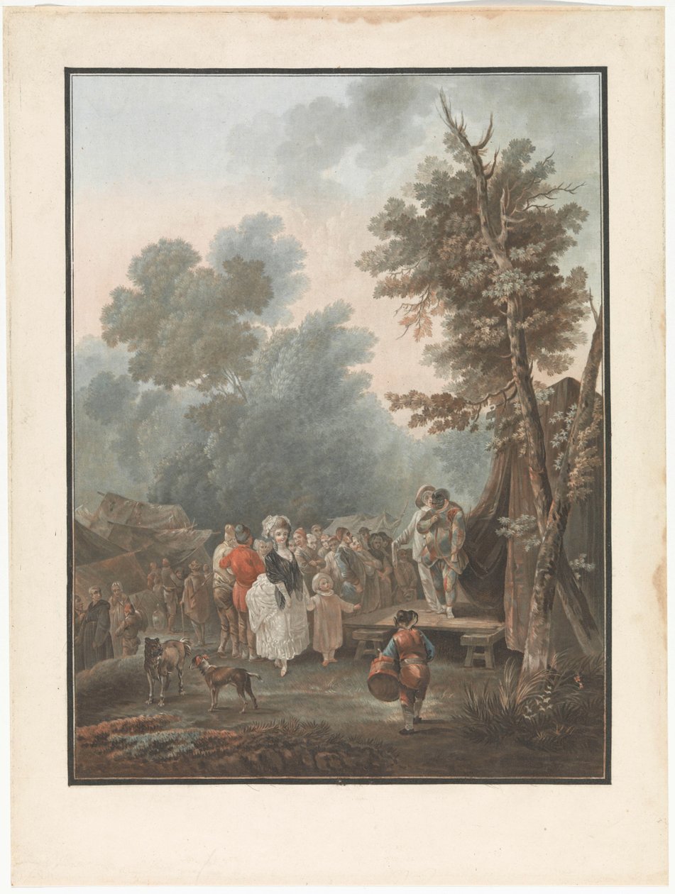 A falusi élet négy jelenete falusi ünnep Foire de Village A falusi élet négy műfaji jelenete (sorozat címe) alkotó: Charles Melchior Descourtis