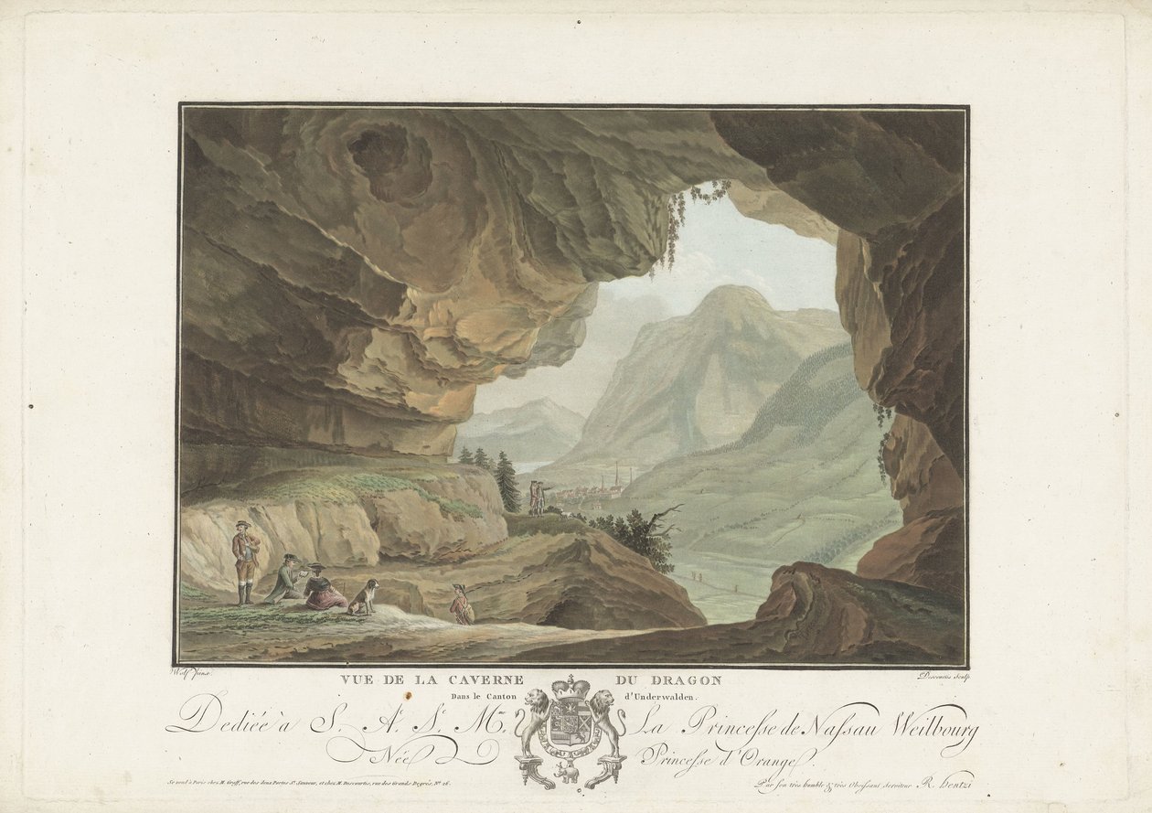 Kilátás a tájra a Sárkány-barlangból Vue de la Caverne du Dragon dans le Canton d