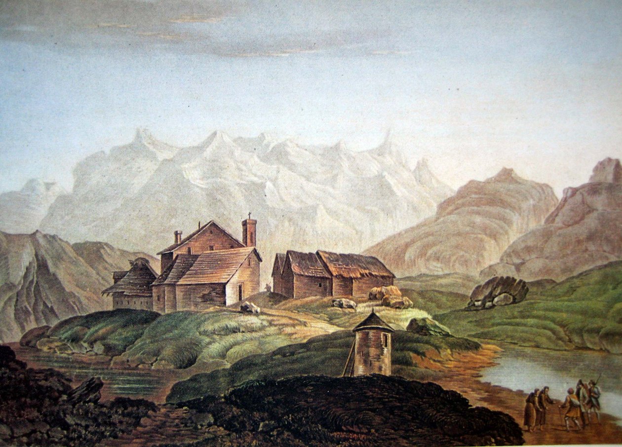 Gotthard Hospice 1785 alkotó: Charles Melchior Descourtis