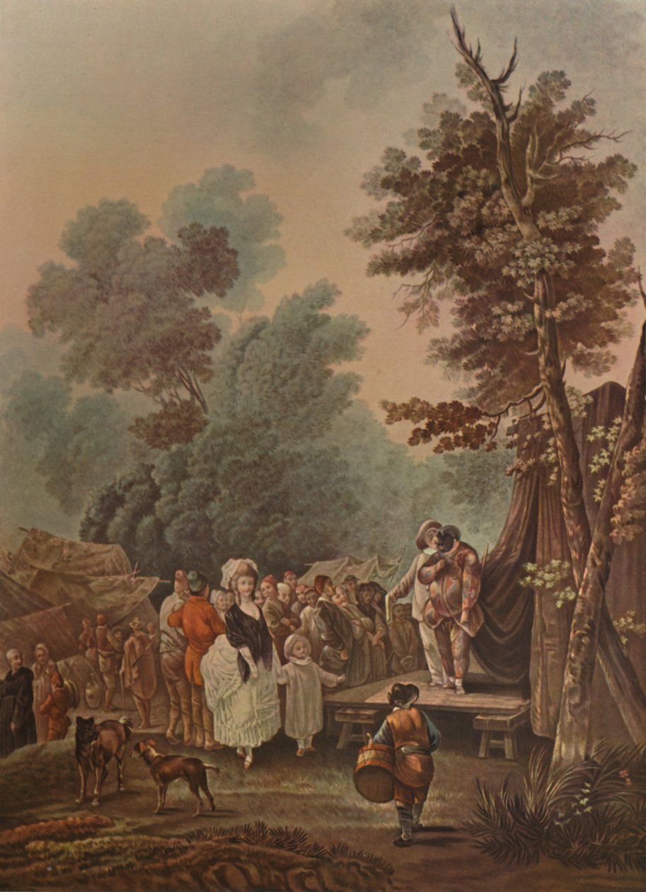 Falusi vásár, falusi vásár, 1785, 1913 alkotó: Charles Melchior Descourtis