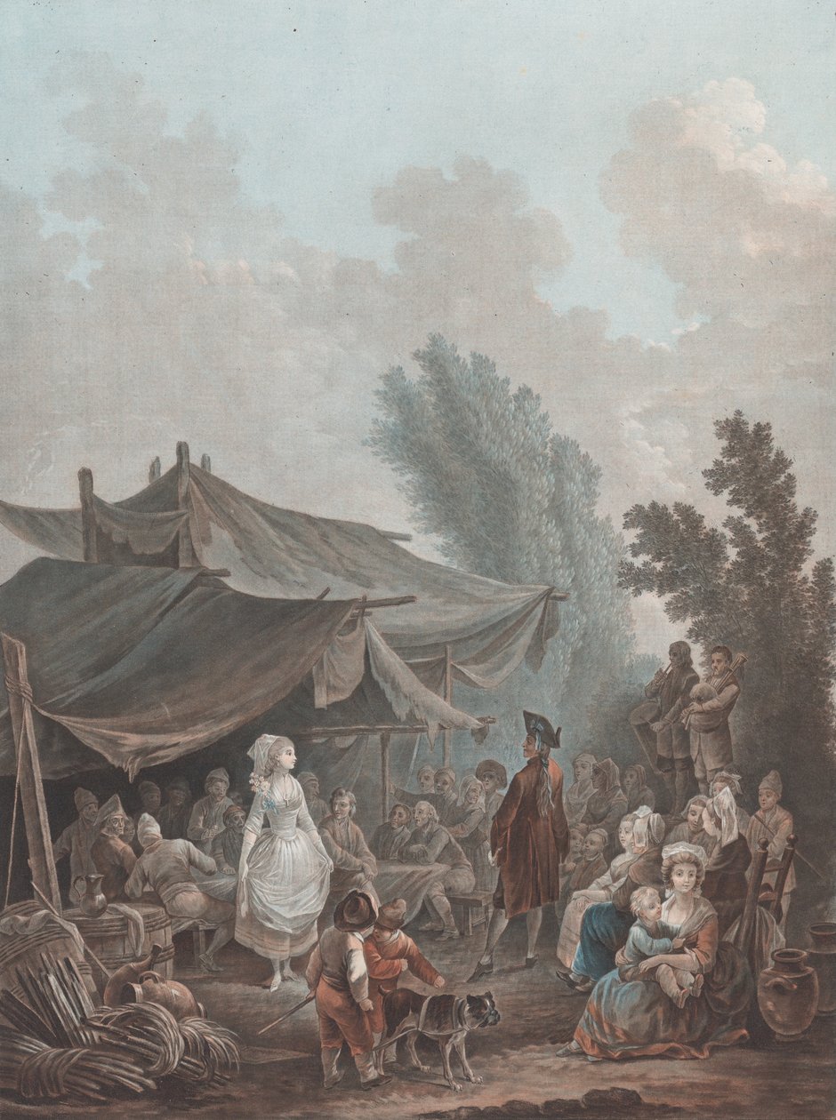 The Noce de Village, 1788-94. alkotó: Charles Melchior Descourtis