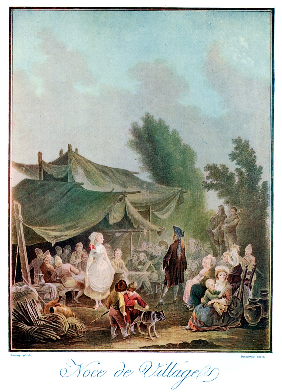 Noce de Village, 18. század 1910. alkotó: Charles Melchior Descourtis