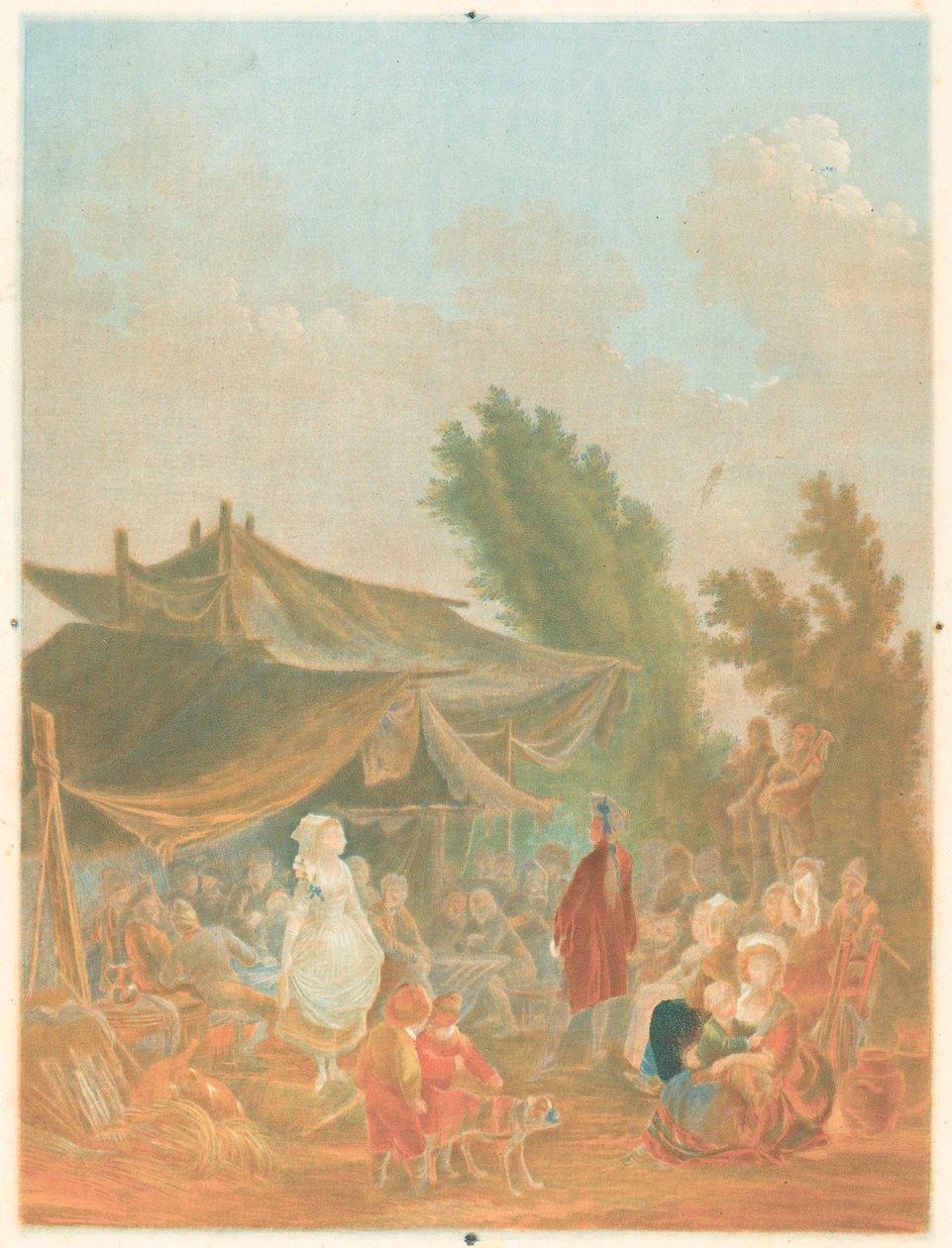 Noce de Village falusi esküvő, 1785. alkotó: Charles Melchior Descourtis