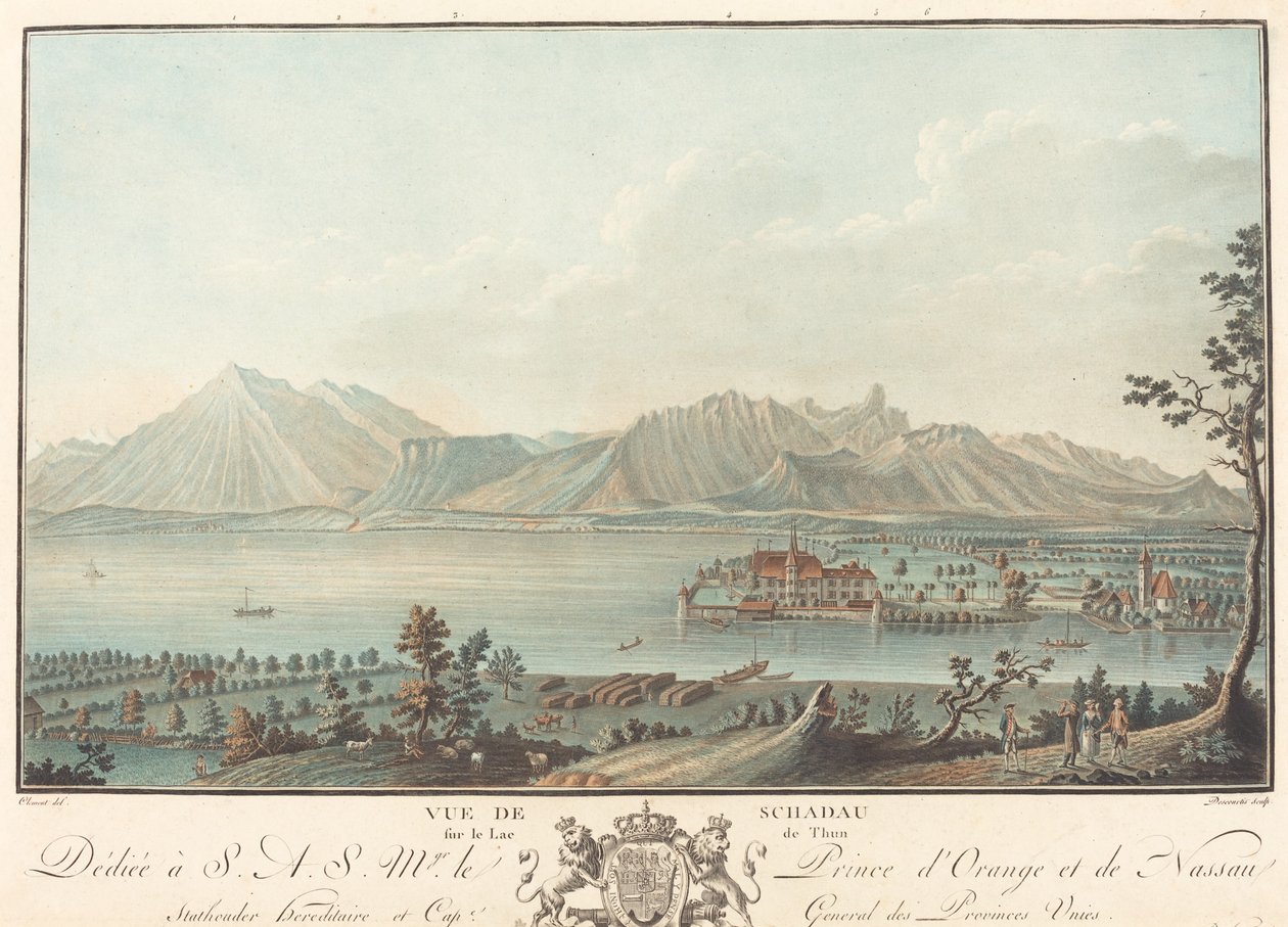 Kilátás Schadau felől alkotó: Charles Melchior Descourtis