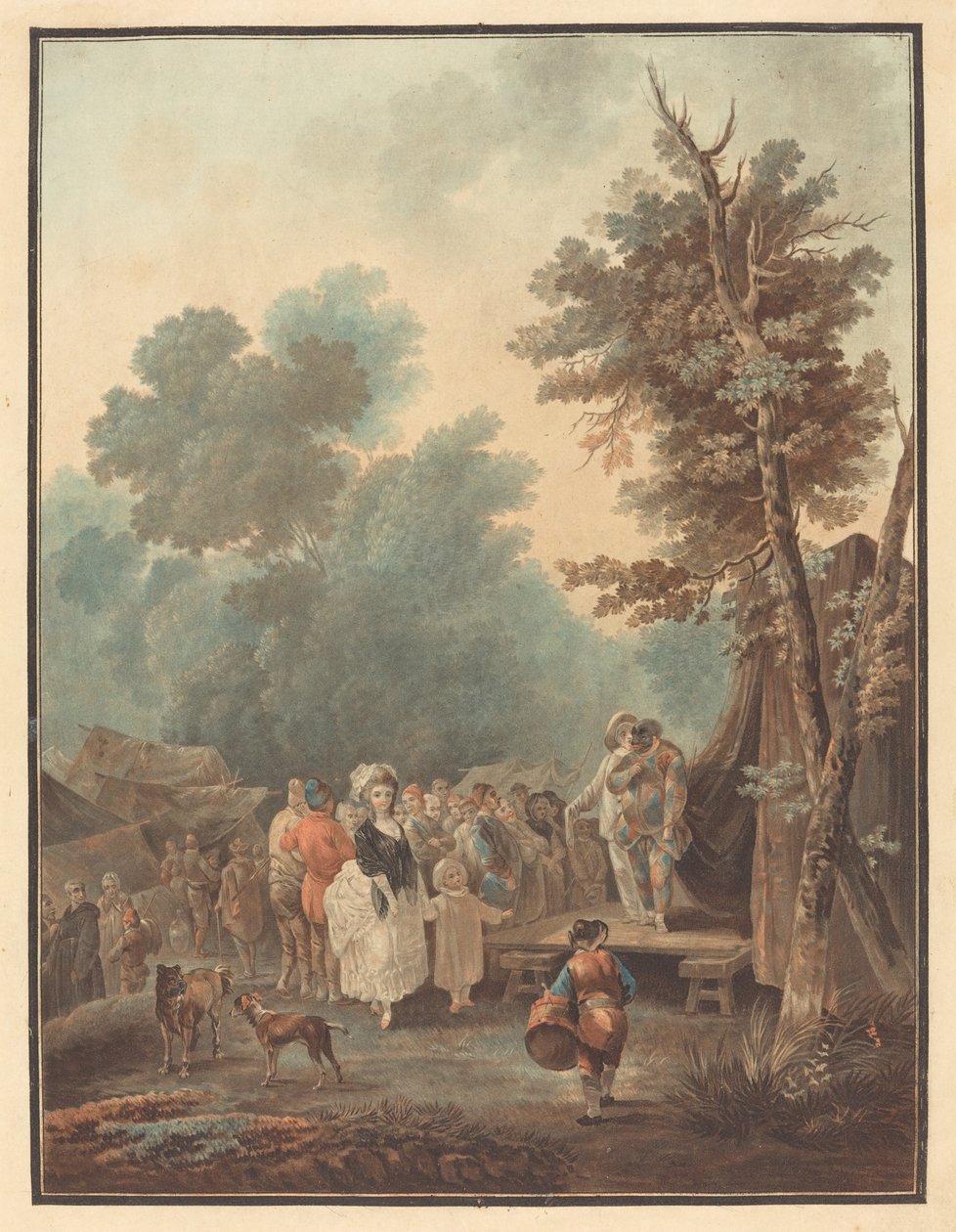 Falusi vásár alkotó: Charles Melchior Descourtis after Nicolas Antoine Taunay