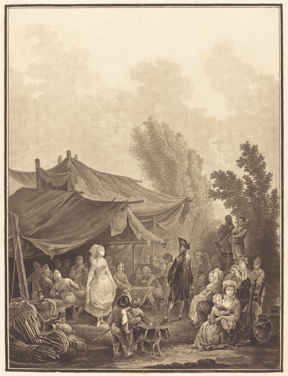 Noce de Village (falusi esküvő) alkotó: Charles Melchior Descourtis after Nicolas Antoine Taunay