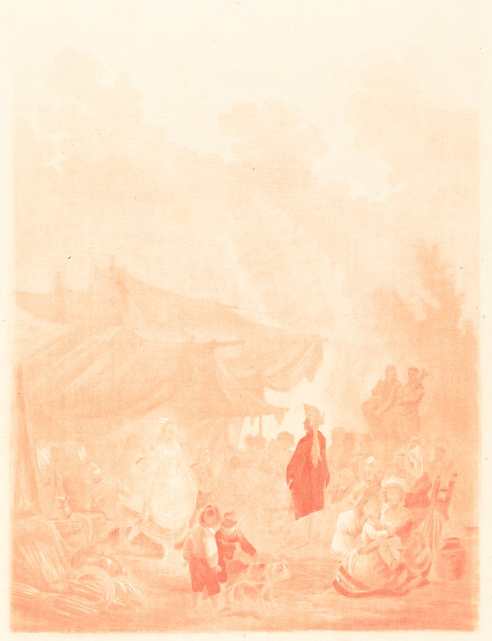 Noce de Village (falusi esküvő) alkotó: Charles Melchior Descourtis after Nicolas Antoine Taunay