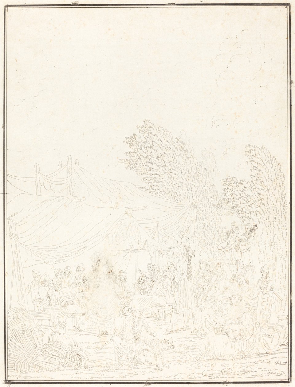 Noce de Village (falusi esküvő) alkotó: Charles Melchior Descourtis after Nicolas Antoine Taunay