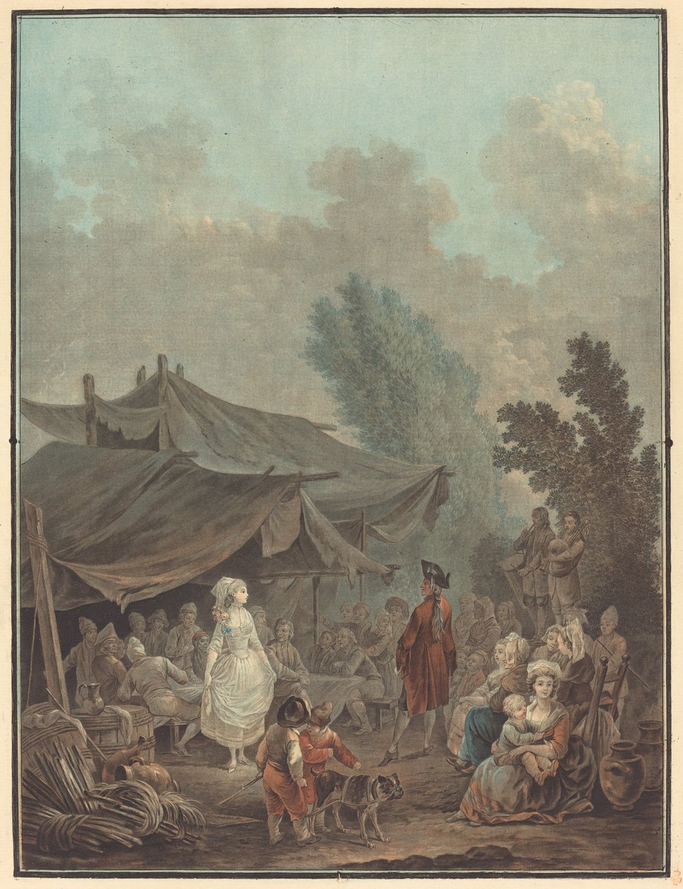 Noce de Village (falusi esküvő) alkotó: Charles Melchior Descourtis after Nicolas Antoine Taunay