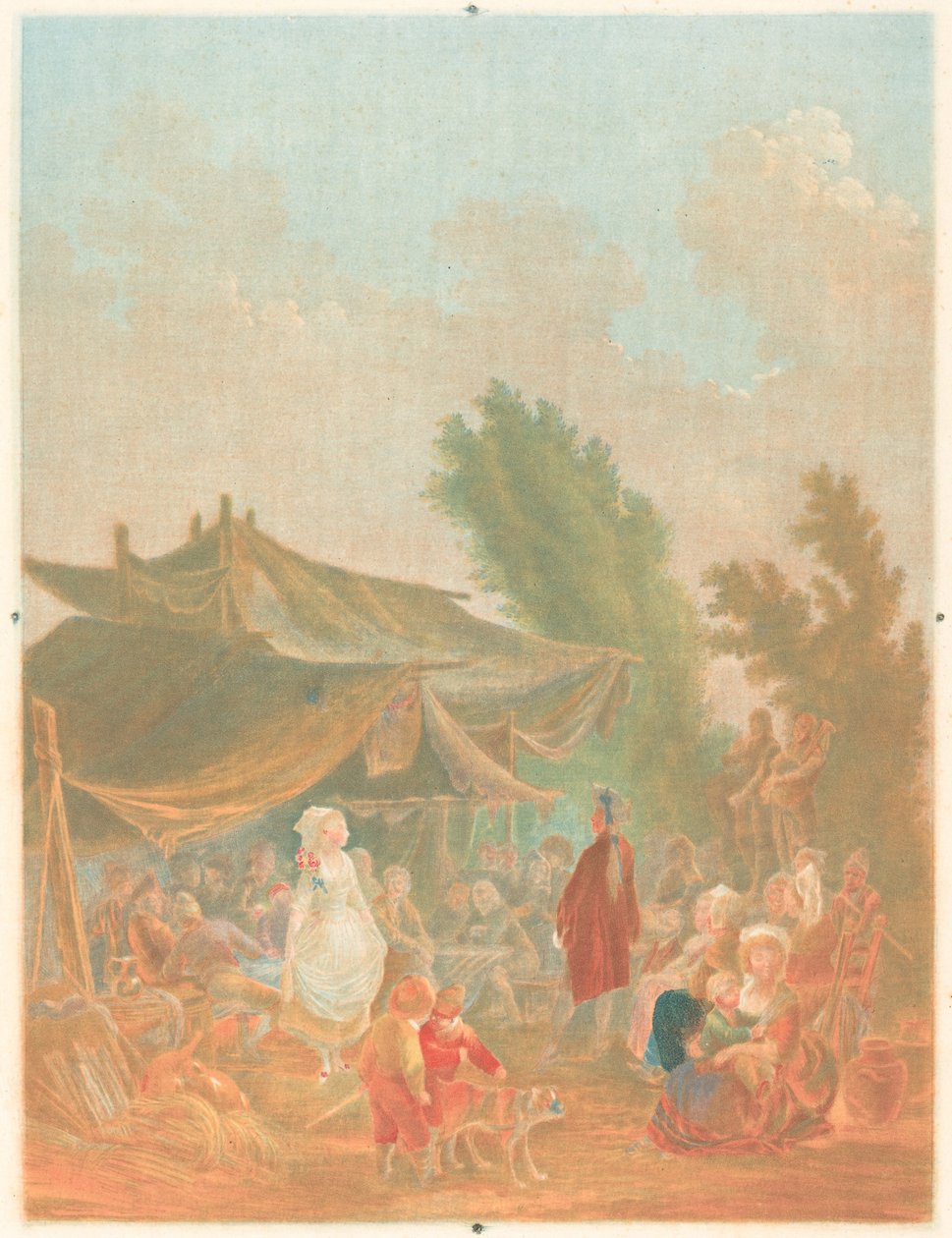 Noce de Village (falusi esküvő) alkotó: Charles Melchior Descourtis after Nicolas Antoine Taunay