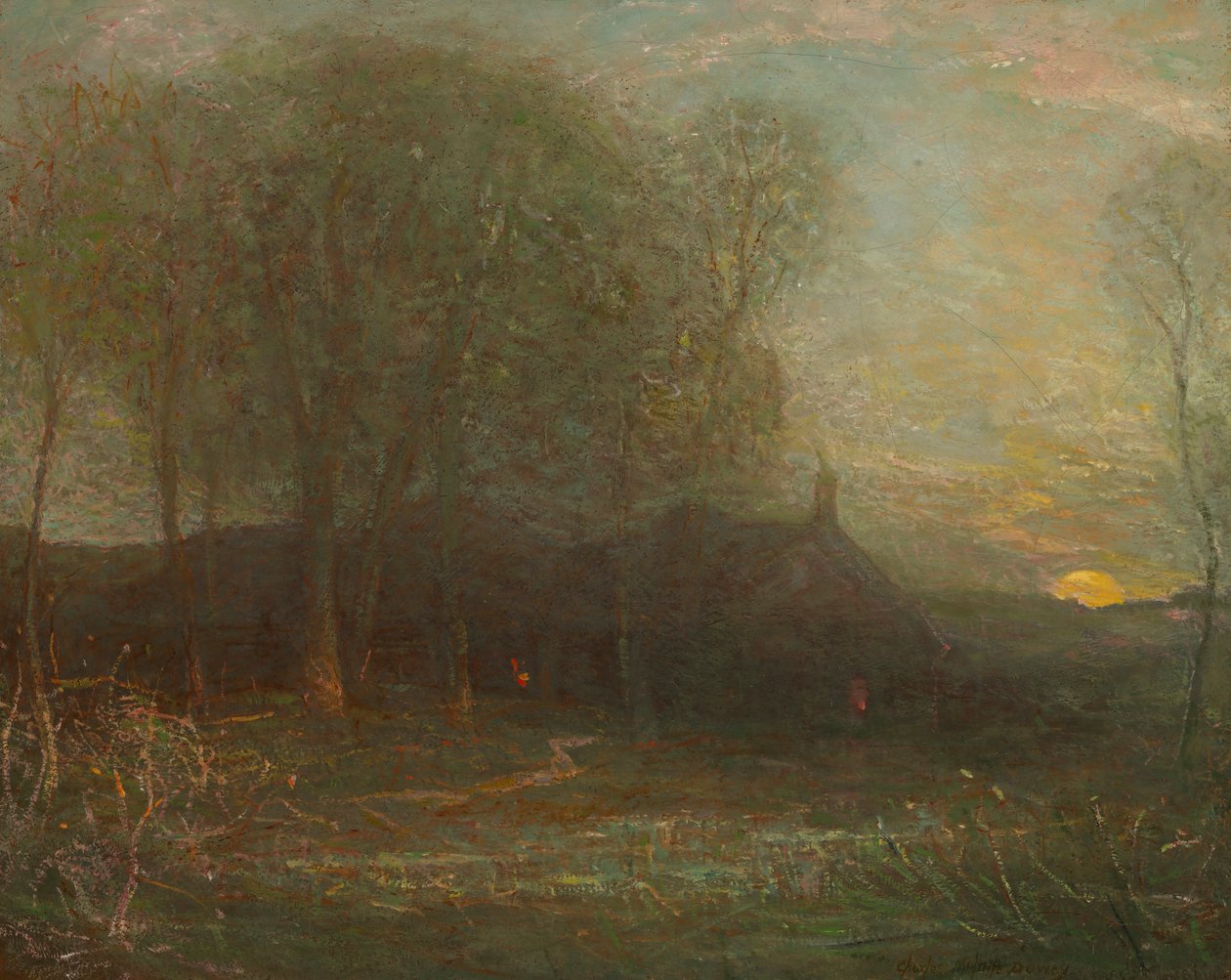 The Harvest Moon, kb. 1908. alkotó: Charles Melville Dewey