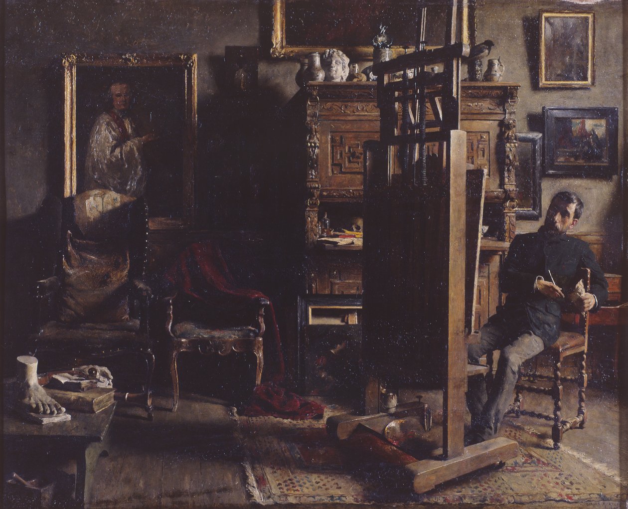 Jules Lambeaux festő műterme alkotó: Charles Mertens