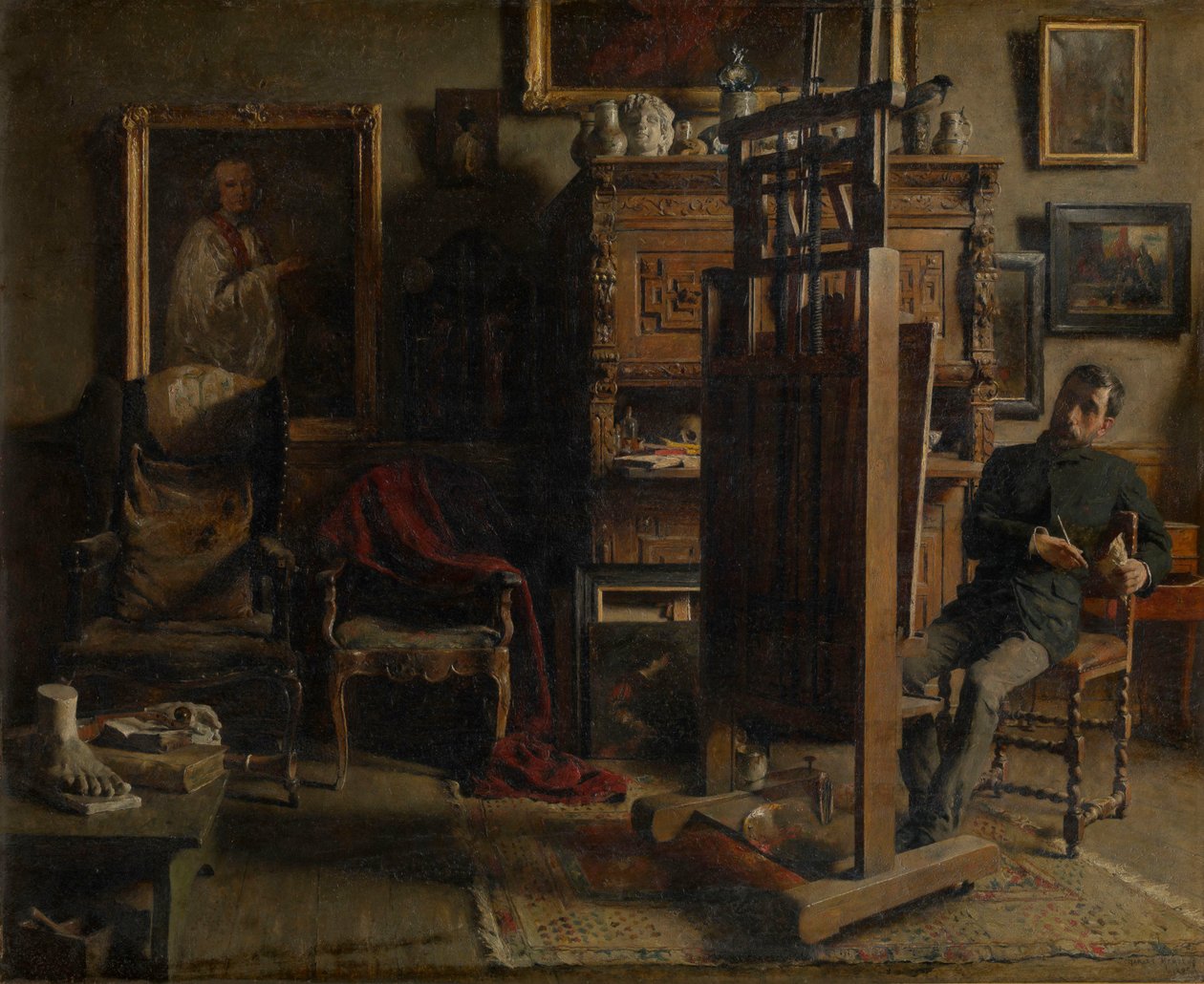 Jules Lambeaux festőművész műterme alkotó: Charles Mertens