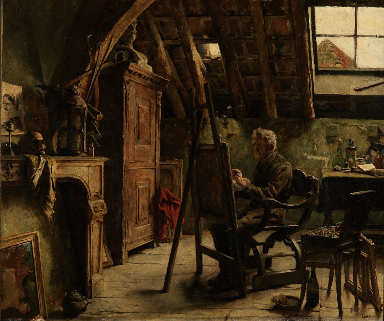 Egy festő műhelye alkotó: Charles Mertens