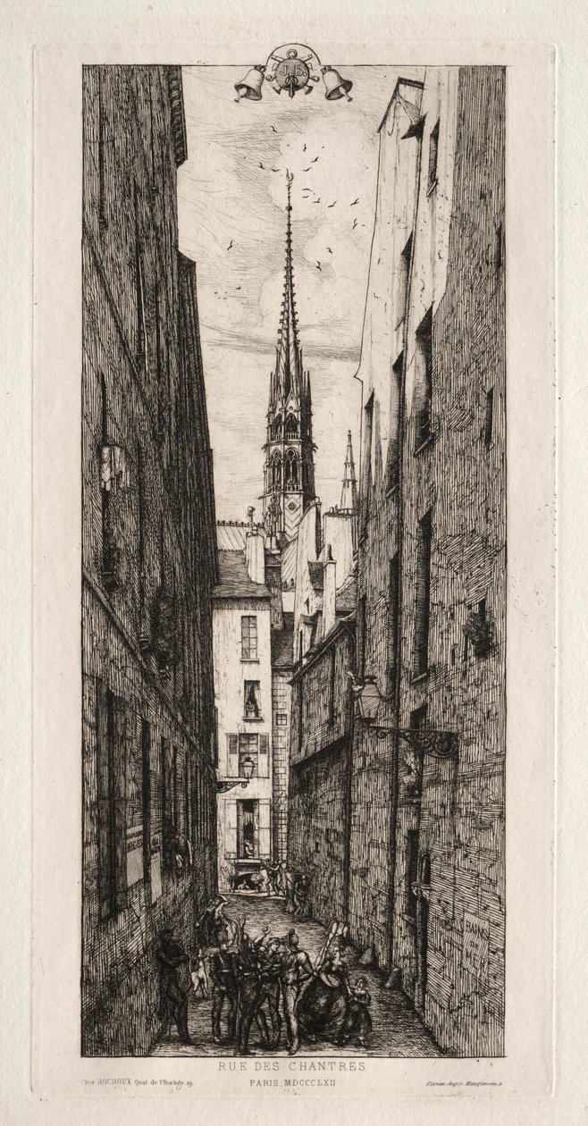 Chantrey Street, Párizs, 1862. alkotó: Charles Meryon