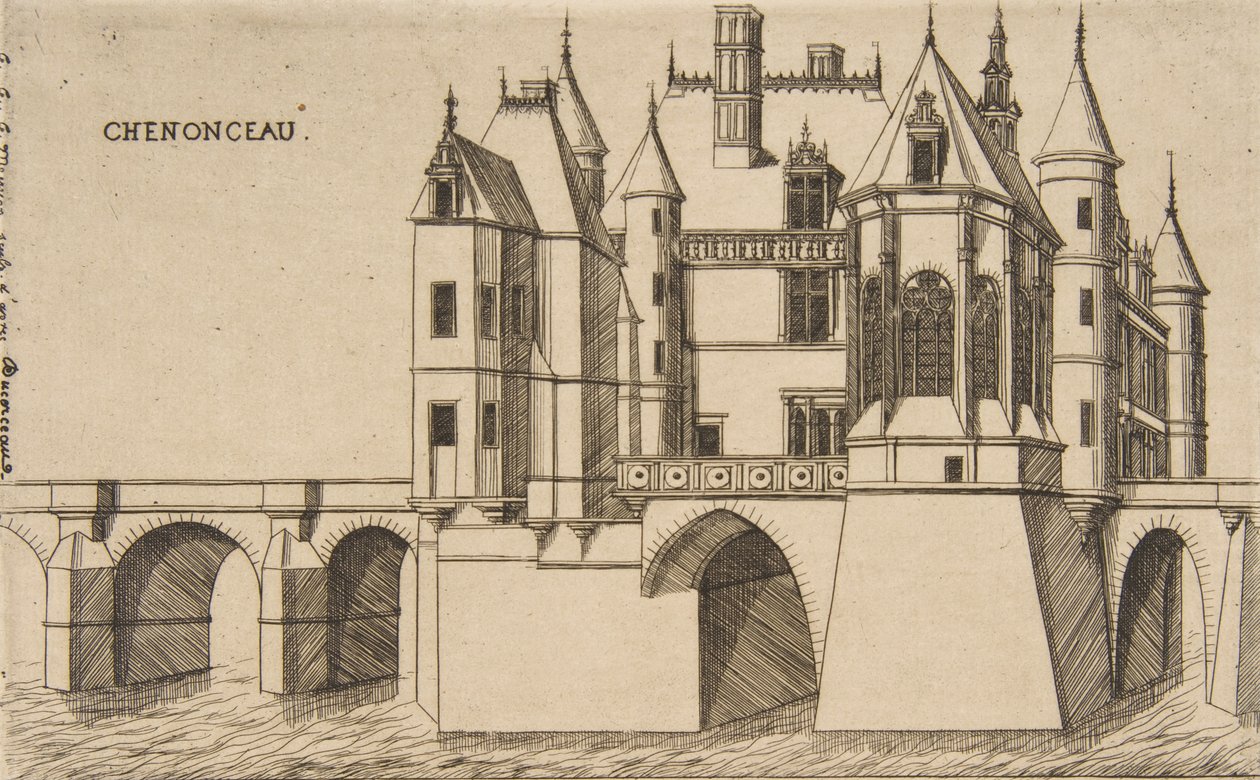 Château de Chenonceau, 1856. 2. sz. alkotó: Charles Meryon