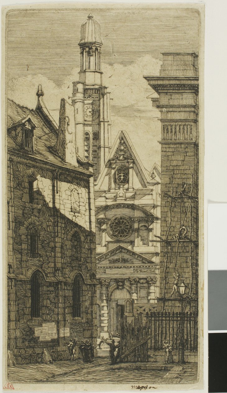 St. Etienne du Mont-templom, Párizs alkotó: Charles Meryon
